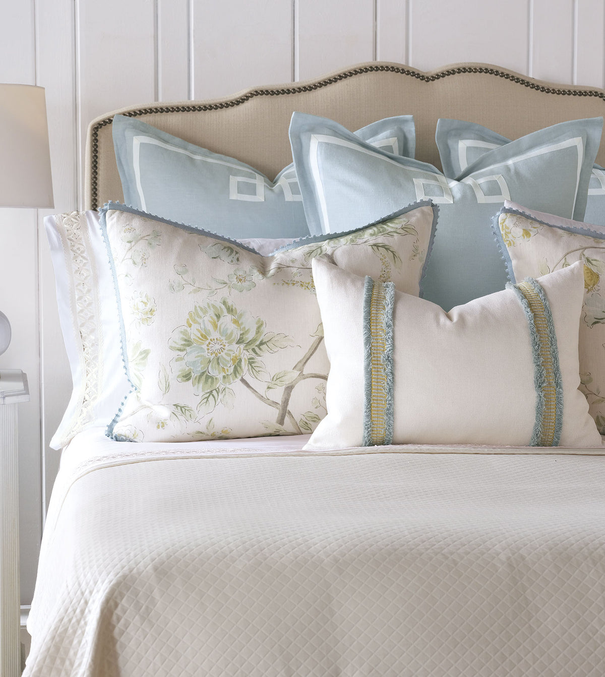 Matera Pique Coverlet in Ivory