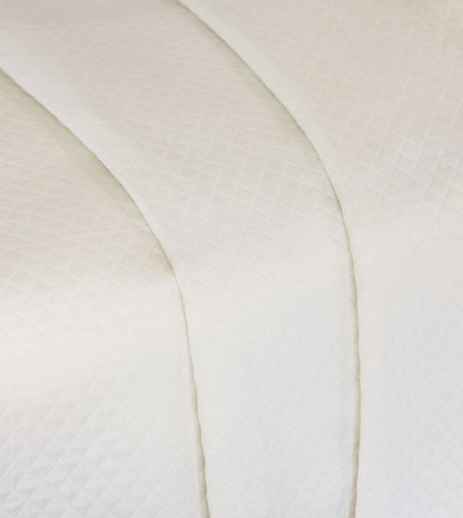 Matera Pique Coverlet in Ivory