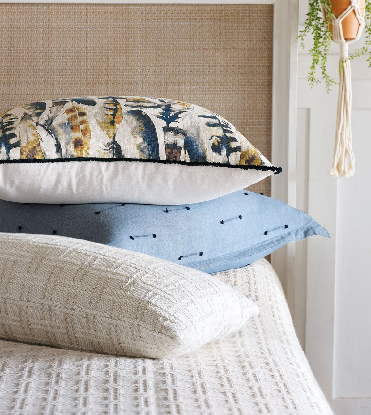 Monterosa Basketweave Decorative Pillow