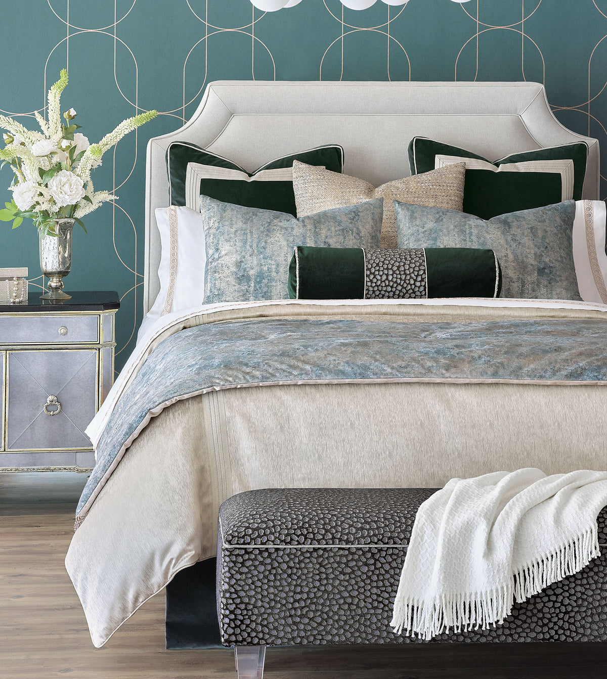 Esmeralda Velvet Bolster