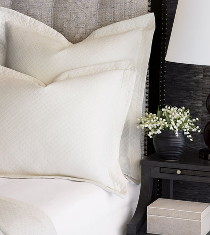 Matera Pique Euro Sham in Ivory