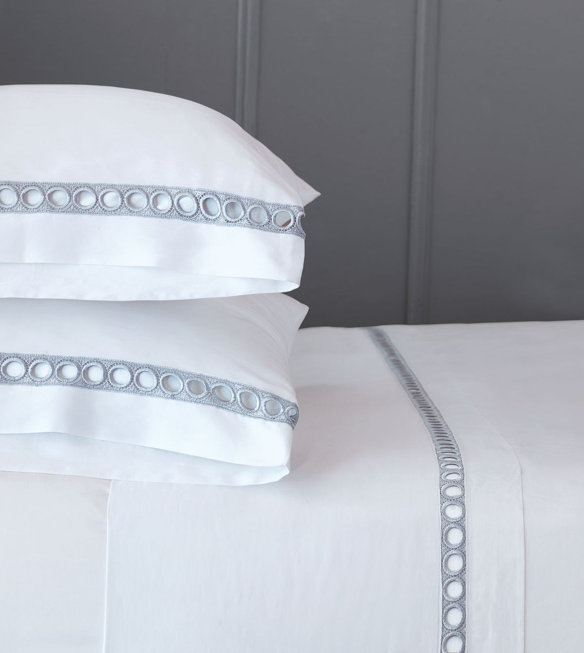 Celine Lace Flat Sheet in Silver