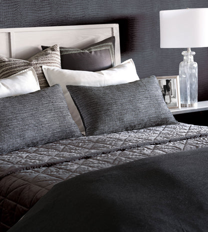 Edris Charcoal With Mitered Border