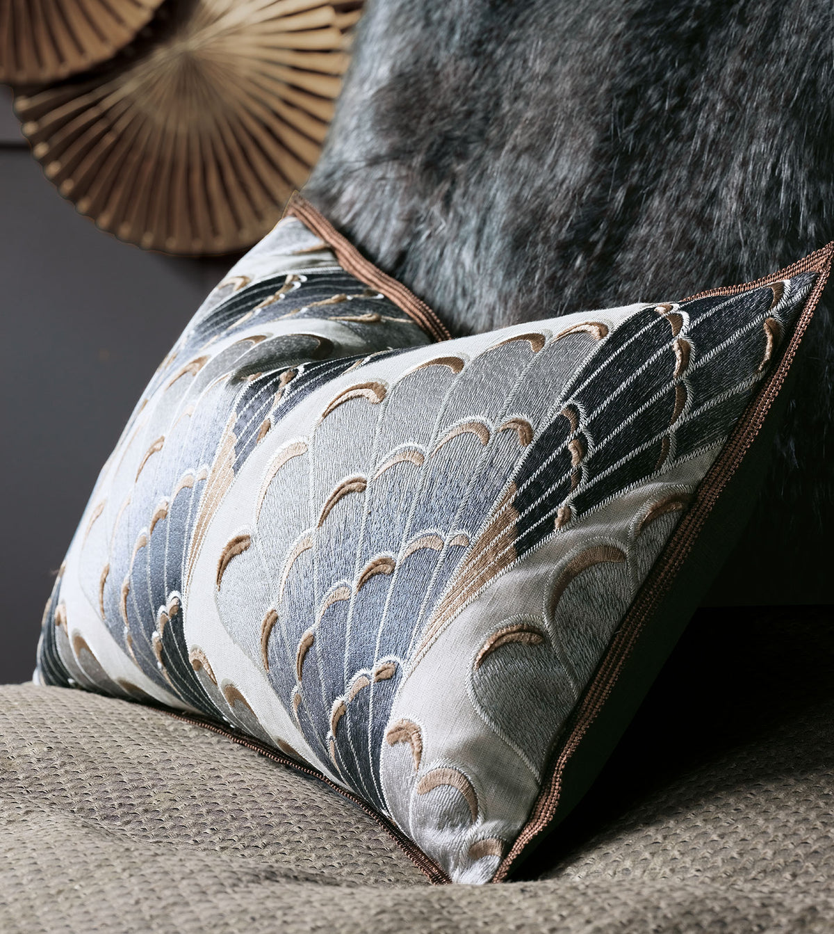 Indochine Art Deco Decorative Pillow