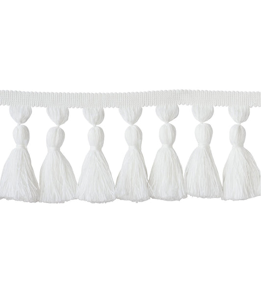 Tassel Trim Chunky White