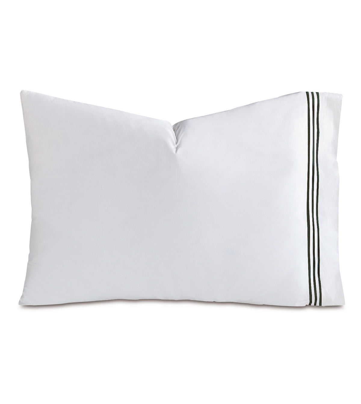 Tessa Satin Stitch Pillowcase in White/Black