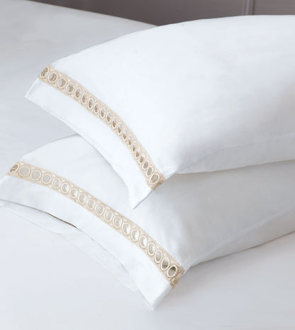 Celine Lace PIllowcase in Champagne