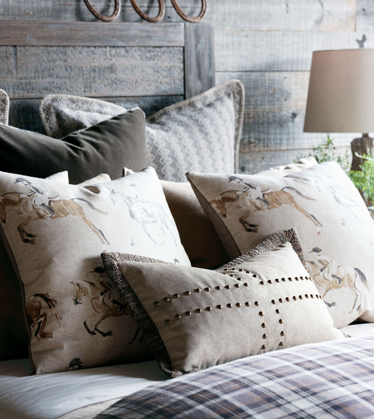 Reign Nailheads Decorative Pillow