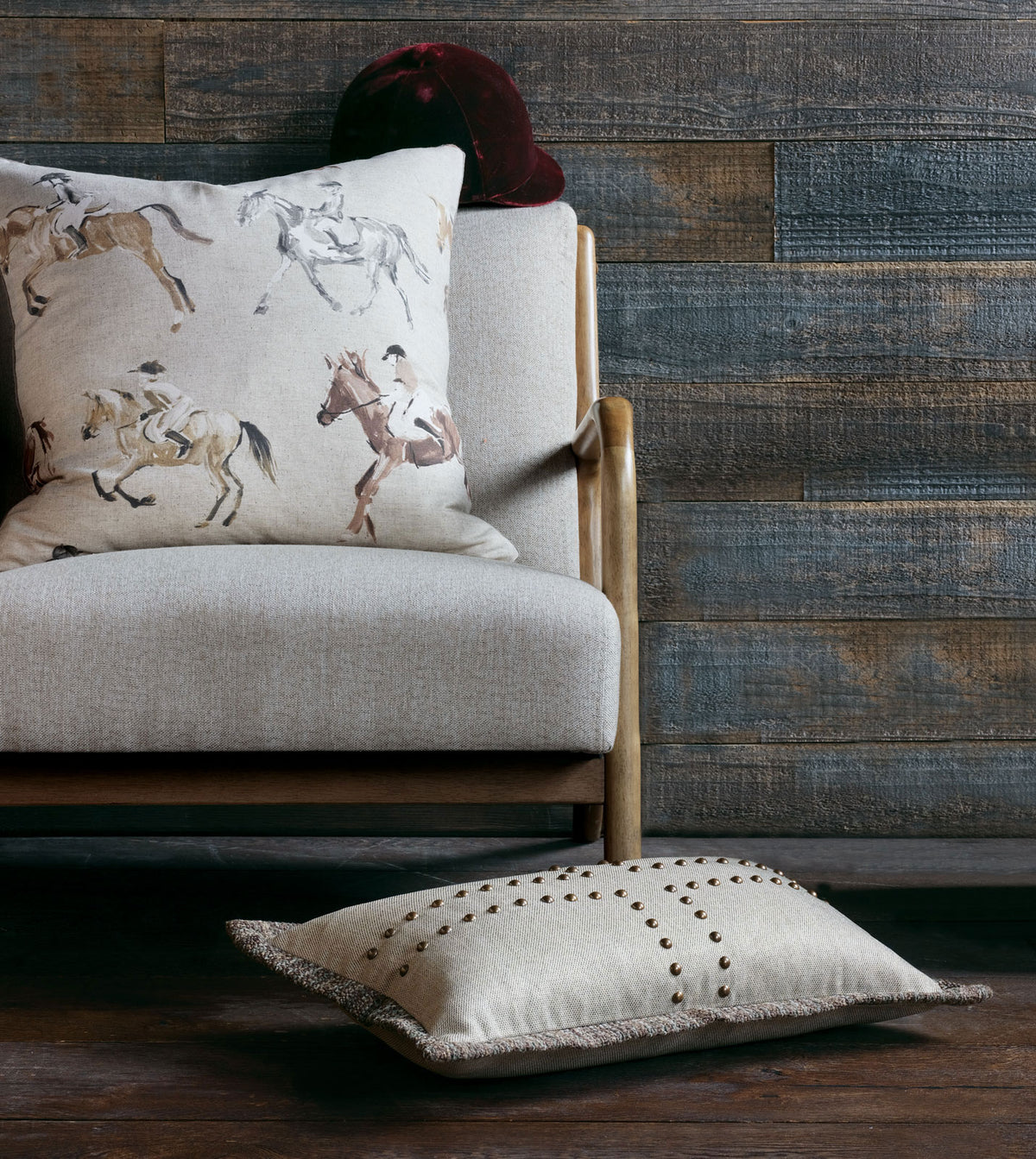 Reign Nailheads Decorative Pillow