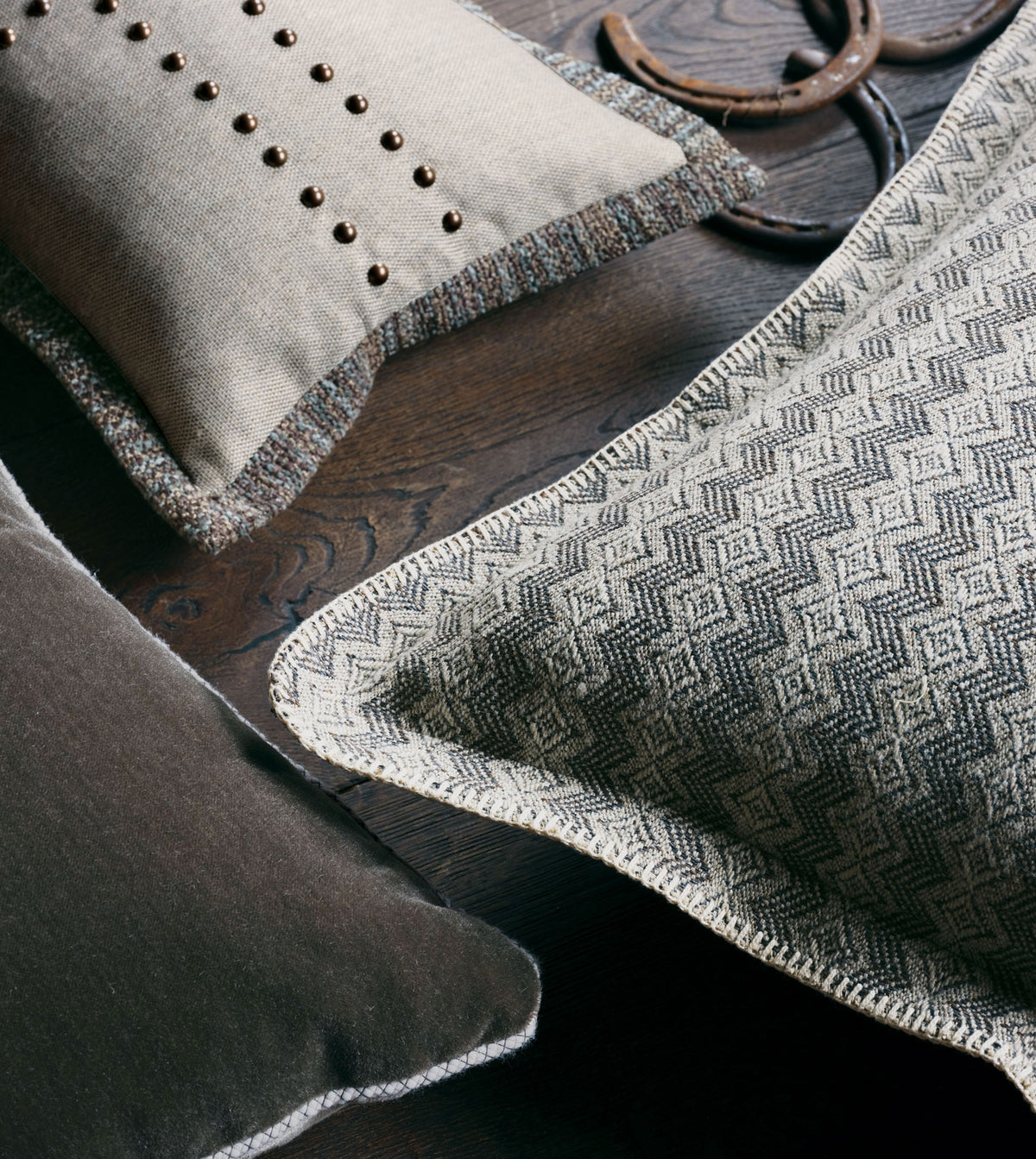 Reign Nailheads Decorative Pillow