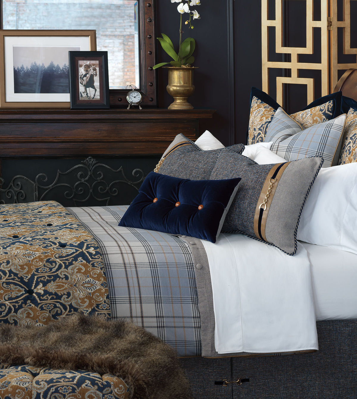 Arthur Ochre Bed Scarf