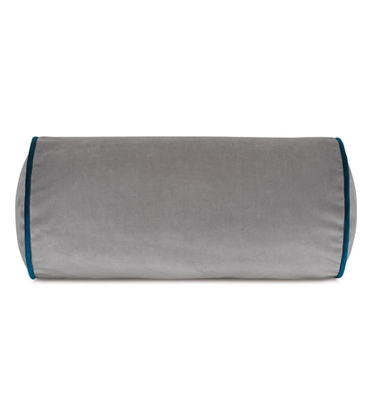 Uma Velvet Bolster in Gray