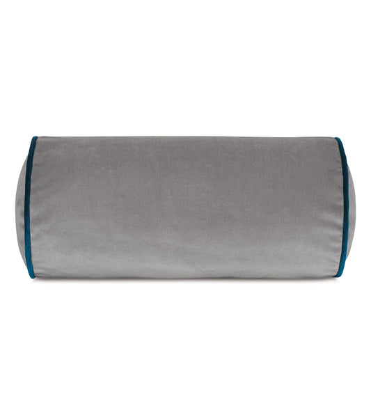 Uma Velvet Bolster in Gray