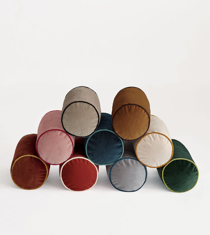 Uma Velvet Bolster in Khaki