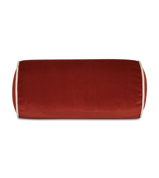Uma Velvet Bolster in Rust