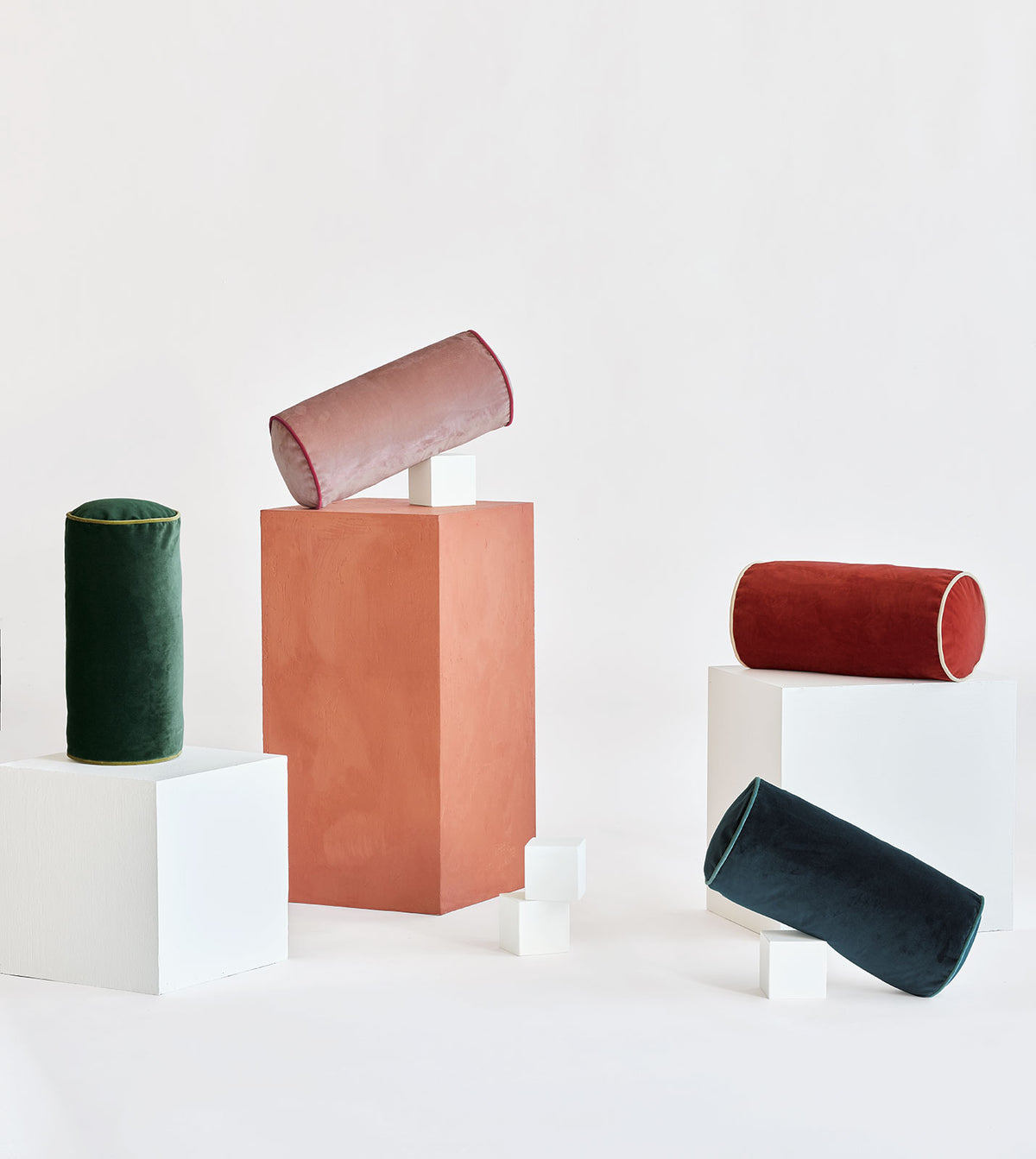 Uma Velvet Bolster in Rust