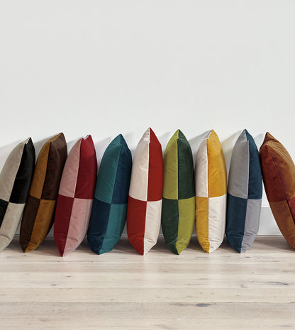 Uma Colorblock Decorative Pillow in Gold