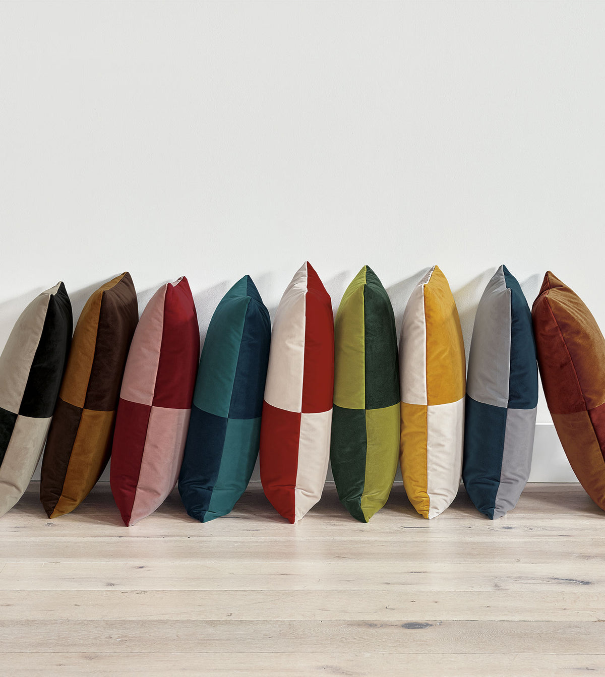 Uma Colorblock Decorative Pillow in Mustard