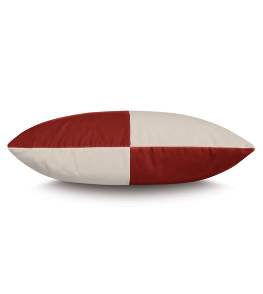Uma Colorblock Decorative Pillow in Rust