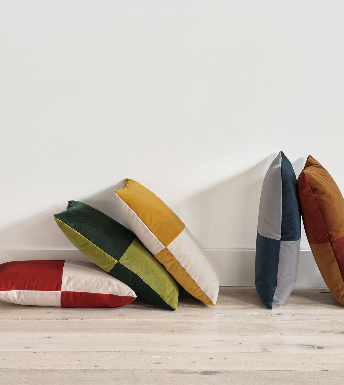 Uma Colorblock Decorative Pillow in Rust