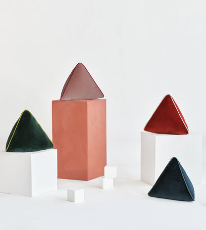 Uma Pyramid Decorative Pillow in Rust