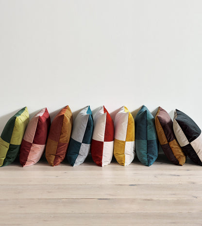 Uma Colorblock Decorative Pillow in Lime
