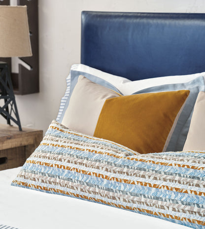 Uma Colorblock Decorative Pillow in Mustard