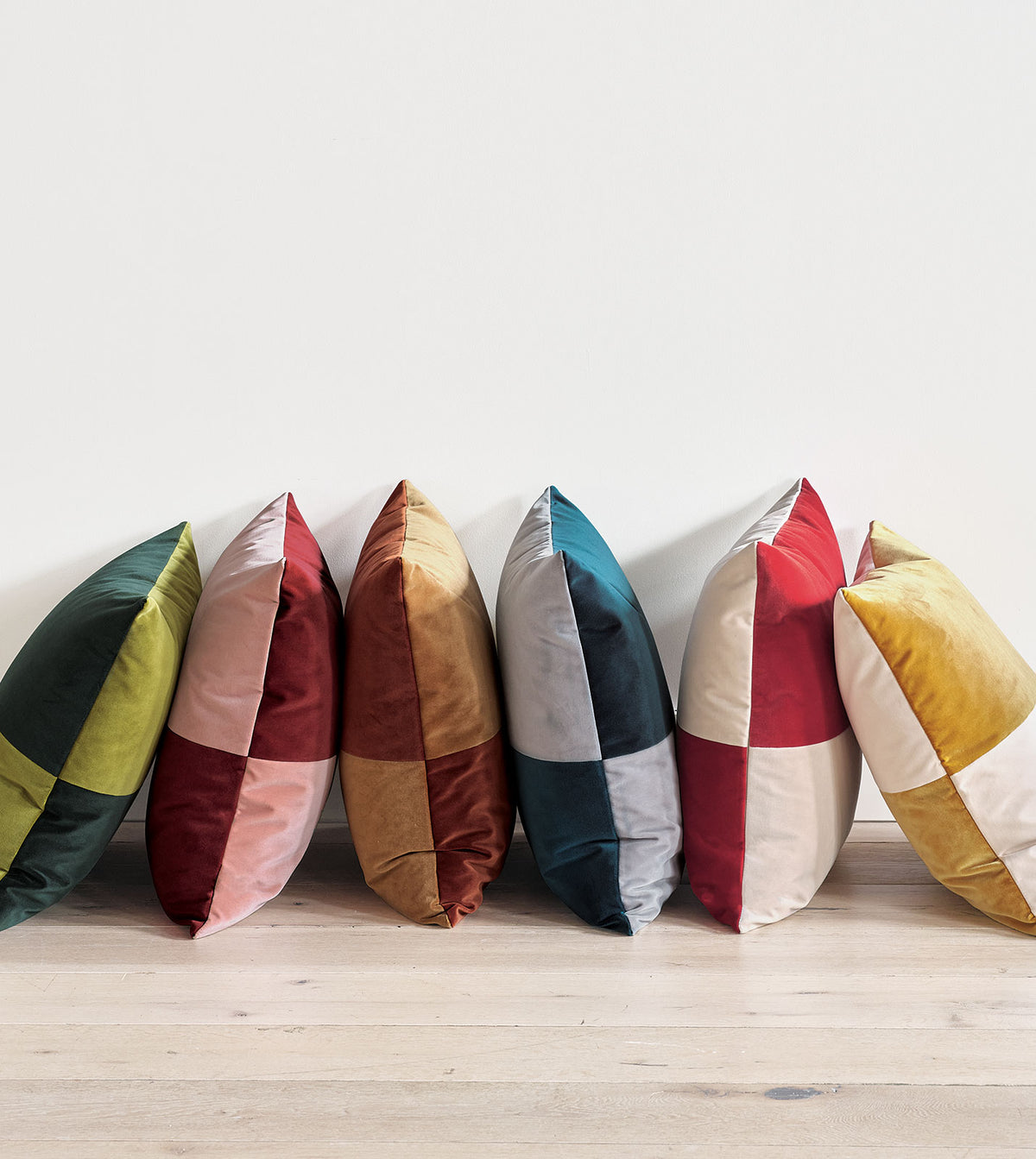 Uma Colorblock Decorative Pillow in Orange