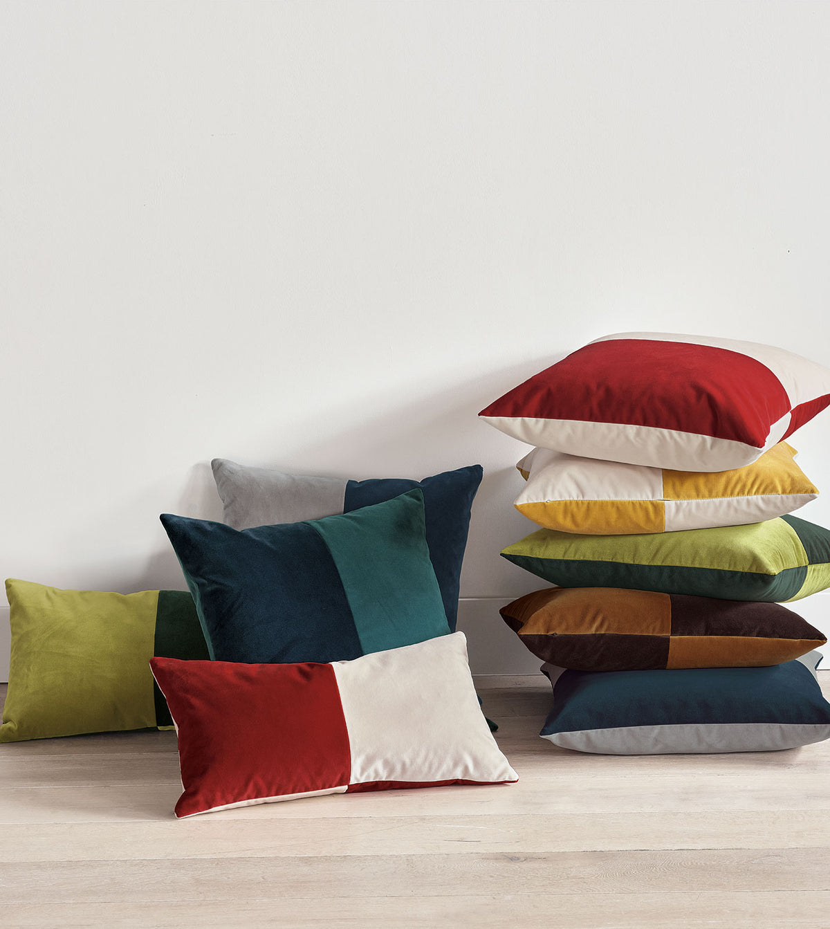 Uma Colorblock Decorative Pillow in Pacific
