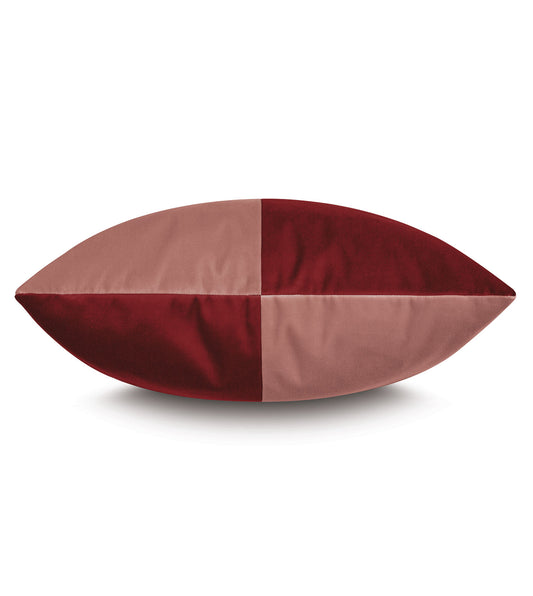 Uma Colorblock Decorative Pillow in Scarlet
