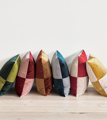 Uma Colorblock Decorative Pillow in Rust