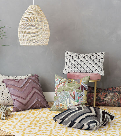Jacinto Chevron Decorative Pillow in Peppercorn
