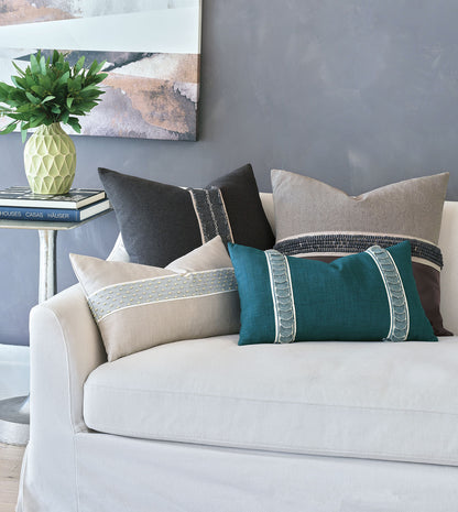 Malta Textured Border Decorative Pillow