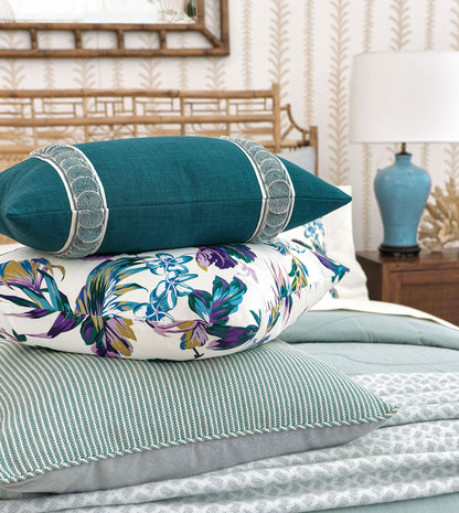 Malta Textured Border Decorative Pillow