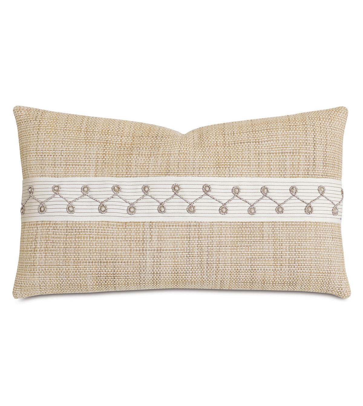 Lilo Embroidered Border Decorative Pillow