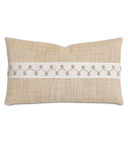 Lilo Embroidered Border Decorative Pillow