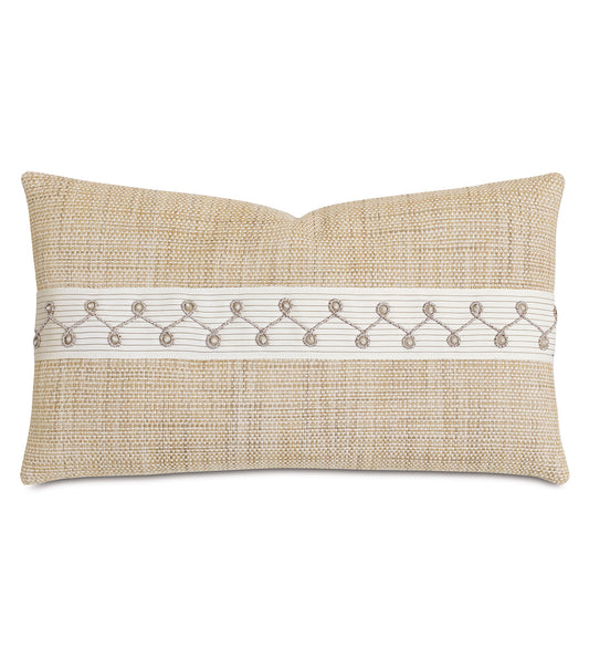 Lilo Embroidered Border Decorative Pillow