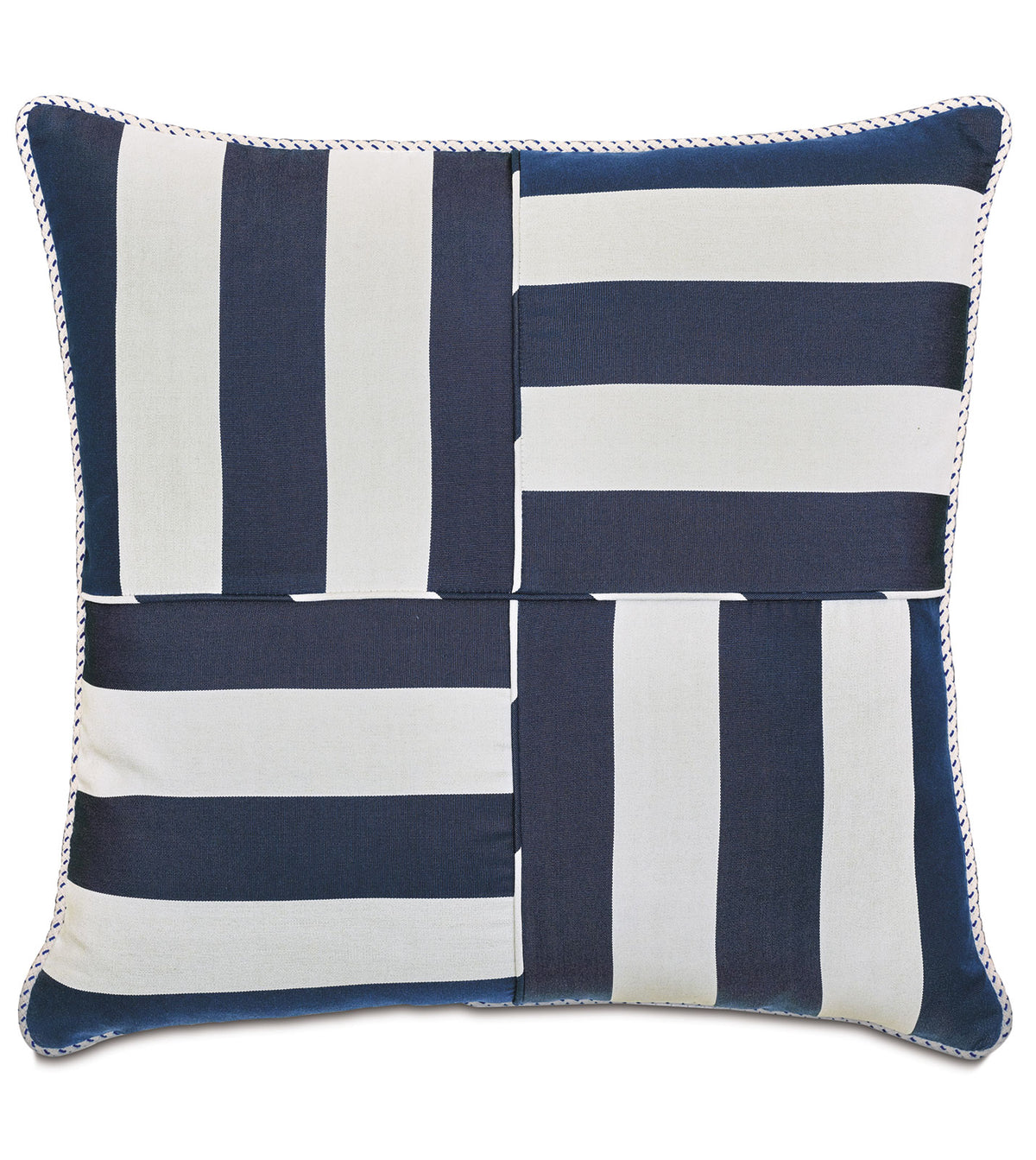 RIPTIDE GEOMETRIC DECORATIVE PILLOW IN INDIGO