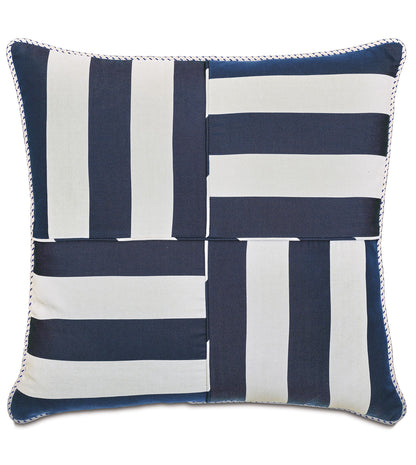RIPTIDE GEOMETRIC DECORATIVE PILLOW IN INDIGO
