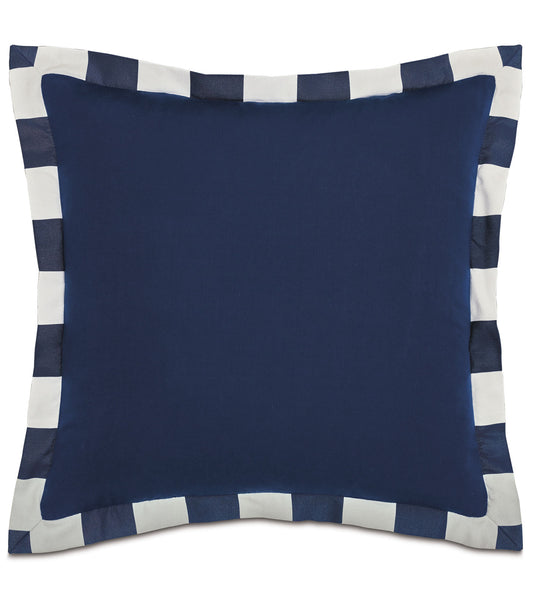 WICKING FLANGE DECORATIVE PILLOW IN INDIGO