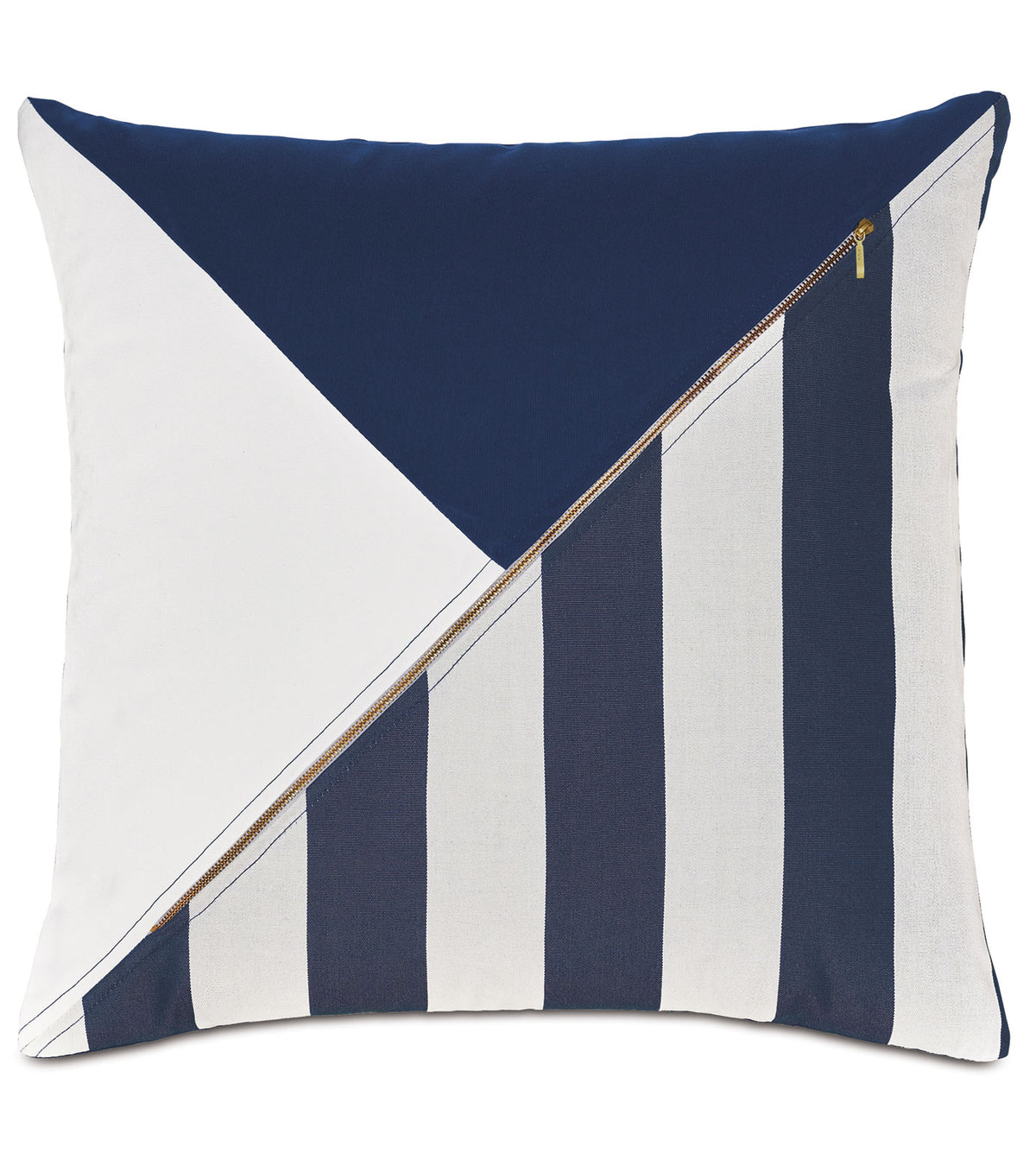 WICKING COLORBLOCK DECORATIVE PILLOW IN INDIGO