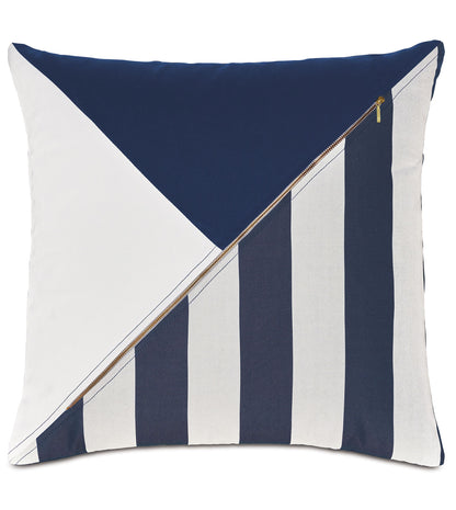 WICKING COLORBLOCK DECORATIVE PILLOW IN INDIGO