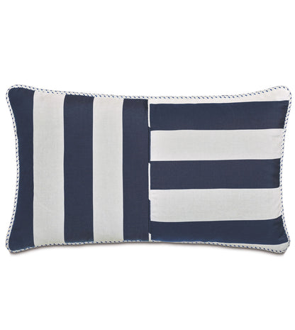 RIPTIDE STRIPED DECORATIVE POLLOW IN INDIGO