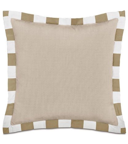 WICKING FLANGE DECORATIVE PILLOW IN OYSTER