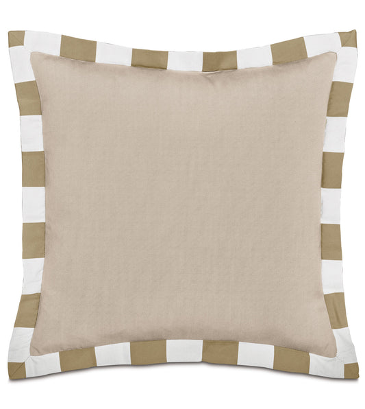 WICKING FLANGE DECORATIVE PILLOW IN OYSTER
