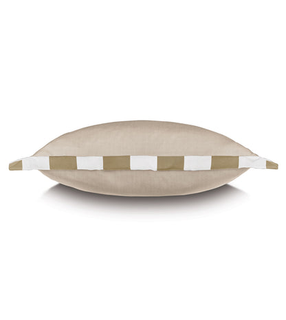 WICKING FLANGE DECORATIVE PILLOW IN OYSTER