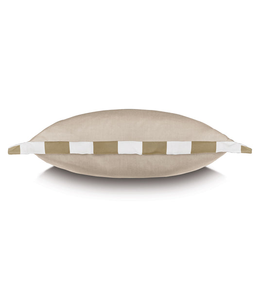 WICKING FLANGE DECORATIVE PILLOW IN OYSTER