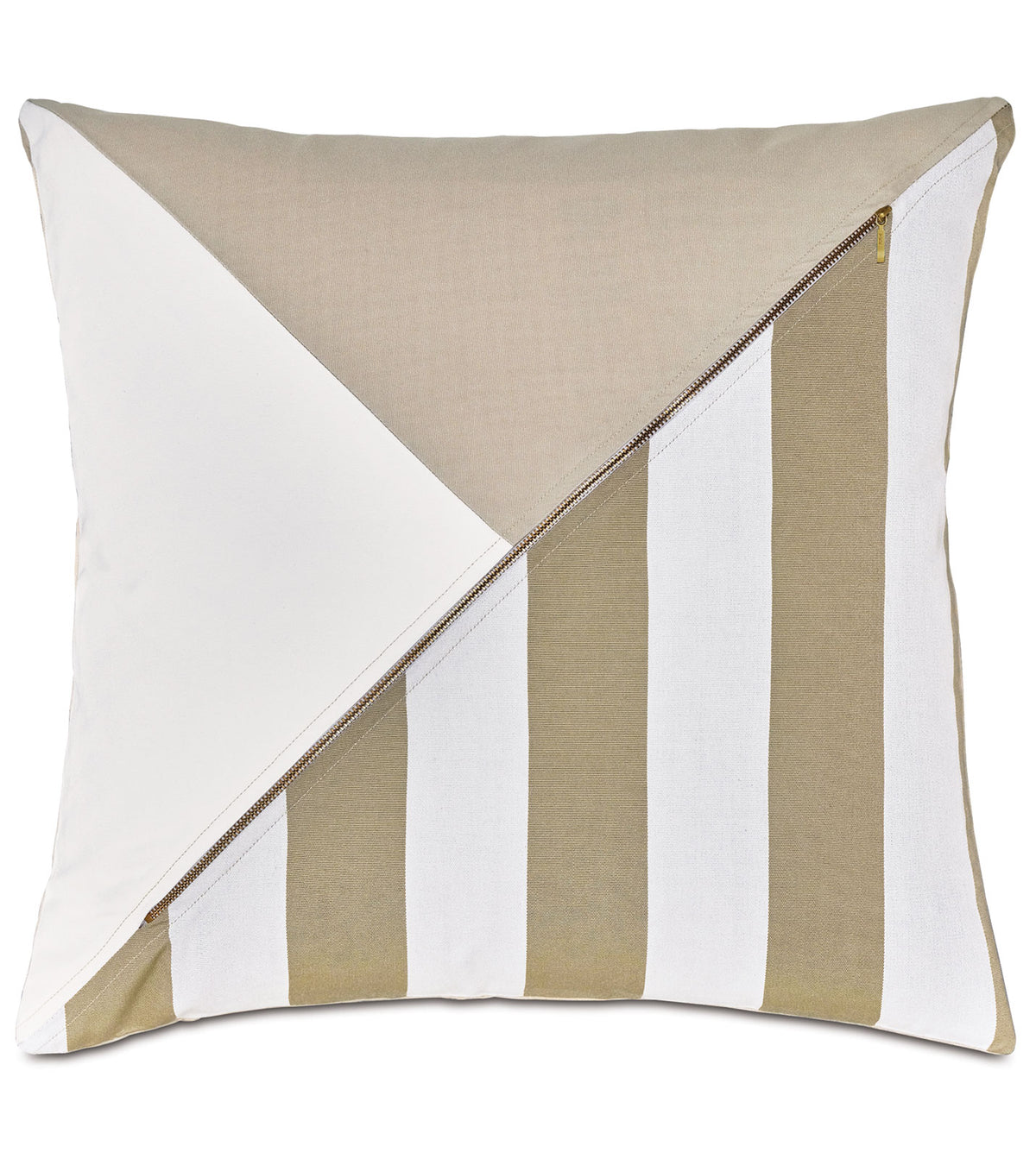 WICKING COLORBLOCK DECORATIVE PILLOW IN OYSTER
