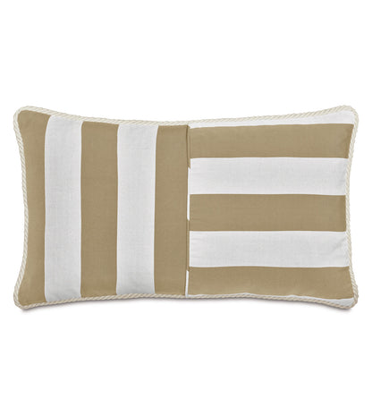 RIPTIDE STRIPED DECORATIVE POLLOW IN KHAKI