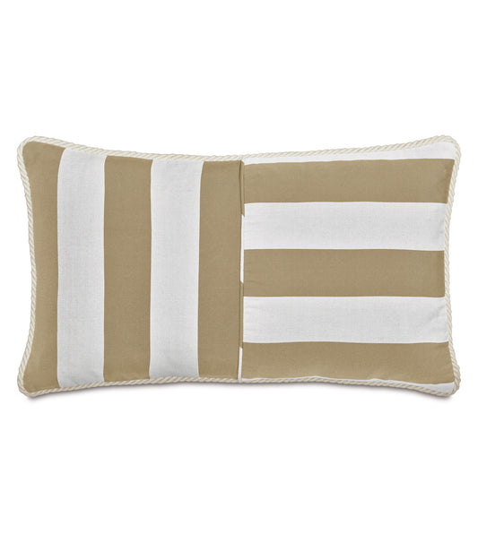 RIPTIDE STRIPED DECORATIVE POLLOW IN KHAKI